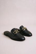 Mule Feminino Vizzano Bico Redondo Com Adorno Preto Mule Feminino Vizzano Bico Redondo Com Adorno Preto