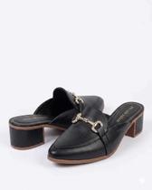 Mule Hellen Suzan Detalhe Dourado Salto 4 Cor:PretoTamanho:33 Mule Hellen Suzan Detalhe Dourado Salto 4 Cor:PretoTamanho:33