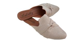 Mule Labelly color confort feminino do 34 ao 40 barato bico fino nó