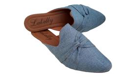 Mule Labelly color confort feminino do 34 ao 40 barato bico fino nó