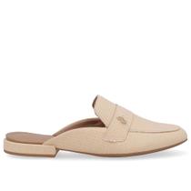 Mule Laranja Suave Bico Redondo Couro