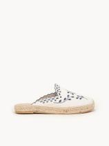 Mule Loto Lona Bordada Azul Jeans