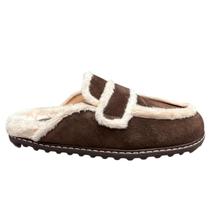 Mule Luiza Barcelos Feminino Pelo Coffee Natural Couro Camurça