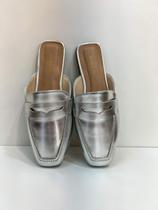 Mule metalizada prata Mule metalizada prata