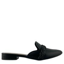 Mule Mississipi Feminino Bico Fino Preto MC963
