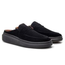 Mule Mocassim Sapato Masculino Camurça Sola Anti Derrapante Berlutini Fácil Calce Respirável