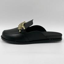 Mule Moleca com Corrente Bico Redondo Feminino