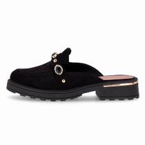 Mule Piccadilly Salto Baixo Tratorado Com Ilhoses