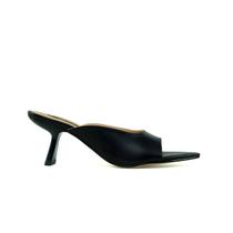 Mule Preto Werner Salto Médio Geométrico 6,5cm