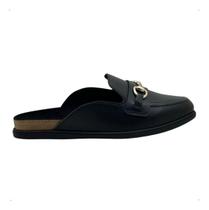 Mule Rasteira Clog Feminino Beira Rio Bico Redondo Conforto