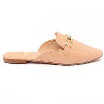 Mule Sapato da Corte Flat Mocassim Fivela
