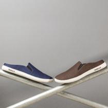 Mule Slip On Urban Casual Café Com Carteira + Cinto Mule Slip On Urban Casual Café Com Carteira + Cinto
