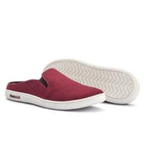 Mule Slip On Urban Casual Vermelho Lona Macio Dia Dia Mule Slip On Urban Casual Vermelho Lona Macio Dia Dia