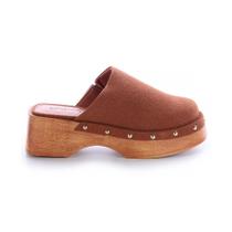 Mule Tachas Maby Camurça Camel