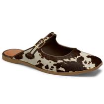Mule Tanara Sapato Feminino Couro Pelinho Estampa T8831 Cor:NaturalTamanho:36 Mule Tanara Sapato Feminino Couro Pelinho Estampa T8831 Cor:NaturalTamanho:36