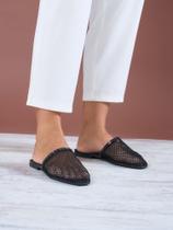 Mule Tela - Preto