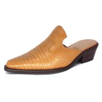 Mule Usaflex Salto Bloco Baixo Bico Fino AJ1704 Mule Usaflex Salto Bloco Baixo Bico Fino AJ1704