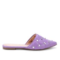 Mule Via Uno Matelassê Tachas Bico Fino Mule Via Uno Matelassê Tachas Bico Fino