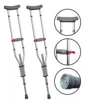 Muleta Axilar Ajustável 130kg Alumínio Hidrolight