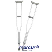 Muleta Axilar Par De Alumínio Até 130kg Mercur P M G + Firme Leve