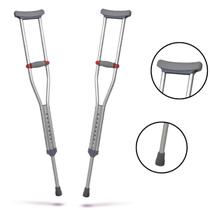 Muleta Axilar para Idoso Adulto Alumínio Ajustável P M G 130kg Resistente Par Hidrolight