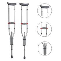 Muleta Axiliar Par De Alumínio 130kg 3 em 1 Regulável P M G Ajustável Muleta Axiliar Par De Alumínio 130kg 3 em 1 Regulável P M G Ajustável