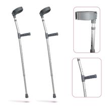 Muleta Canadense Alumínio Alumínio Idoso 130kg Regulável Hidrolight Par