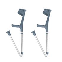 Muleta Canadense Dobrável Par Altura Ajustável com Ponteira Articulada até 130kg