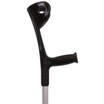 Muleta Canadense Fixa Regulável Sequencial - Preta - Até 150kg - Unidade