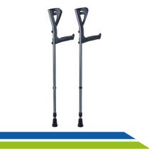 Muleta Ortopédica Canadense Adulto Fixa Alumínio Ajustável 9 Regulagens Mobilidade PAR 100kg Dilepé Muleta Ortopédica Canadense Adulto Fixa Alumínio Ajustável 9 Regulagens Mobilidade PAR 100kg Dilepé