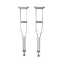 Muletas axilares de alumínio McKesson com botão de pressão ajustável Muletas axilares de alumínio McKesson com botão de pressão ajustável