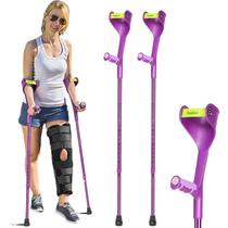 Muletas de antebraço, manguito anti-queda ajustável Antwvao, vermelhas Muletas de antebraço, manguito anti-queda ajustável Antwvao, vermelhas