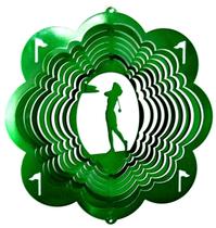 Mulher de golfe em aço inoxidável Wind Spinner Dakota Steel Art 12