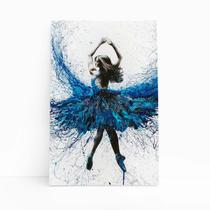Mulher Vestido Azul Arte Abstrato Quadro Canvas 60x40cm Mulher Vestido Azul Arte Abstrato Quadro Canvas 60x40cm