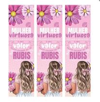 Mulher Virtuosa - Marcador de Página em Papel Cartão - 50 Unidades Mulher Virtuosa - Marcador de Página em Papel Cartão - 50 Unidades
