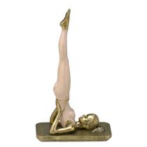 Mulher yoga decorativa rosa e dourada - Espressione