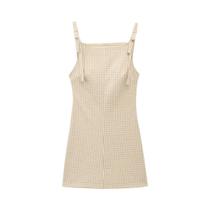 Mulheres moda alças com arco mini vestido em linha reta pescoço volta zíper vestidos femininos mujer Mulheres moda alças com arco mini vestido em linha reta pescoço volta zíper vestidos femininos mujer