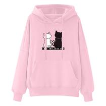 Mulheres Outono Inverno Moletom com Capuz Pulôver Tops de Manga Comprida