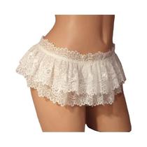 Mulheres Sexy Vintage Plissado Mini Saia Renda Tangas Calcinha Bonito Roupa De Noite Cosplay