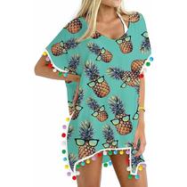 Mulheres Trim Kaftan Chiffon Tassels Swimwear Praia Solto Biquíni Cover Up Tops
