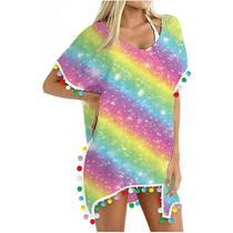 Mulheres Trim Kaftan Chiffon Tassels Swimwear Praia Solto Biquíni Cover Up Tops Mulheres Trim Kaftan Chiffon Tassels Swimwear Praia Solto Biquíni Cover Up Tops