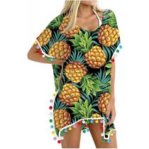 Mulheres Trim Kaftan Chiffon Tassels Swimwear Praia Solto Biquíni Cover Up Tops