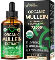 Mullein Drops NUTRAHARMONY para pulmões 60 ml USDA Organic