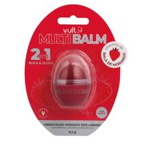 Mult Balm Vult 2em 1 Boca e Olho Cheirinho de Bala de Morango 6,5g Mult Balm Vult 2em 1 Boca e Olho Cheirinho de Bala de Morango 6,5g
