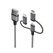 Multi Cabo 3 em 1 Geonav Lightning/Micro USB/USB-C - LMC31GR