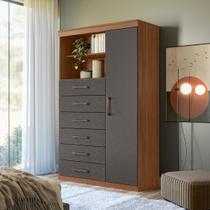 Multi-Cômoda 1 Porta 6 Gavetas Marabá