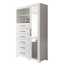 Multi-Cômoda Marabá 1.6 1 Porta e 6 Gavetas com Pés e Espelho - Santos Andirá Multi-Cômoda Marabá 1.6 1 Porta e 6 Gavetas com Pés e Espelho - Santos Andirá