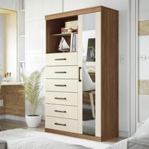 Multi Comoda Maraba Santos Andira 1.6 Jatoba/Areia com Espelho Multi Comoda Maraba Santos Andira 1.6 Jatoba/Areia com Espelho