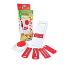 Multi Cortador Fatiador Ralador 5 em 1 com Apoiador e Trava - MULT5 - Keita