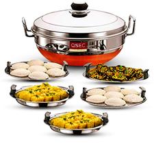 Multi Kadai QSEC em Aço Inoxidável com Fundo de Cobre 27 cm